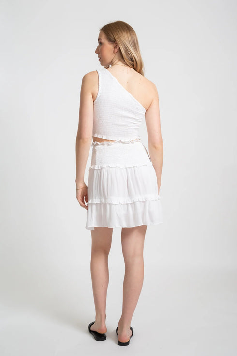Koy Resort Miami Asymetrical Smocked Crop
